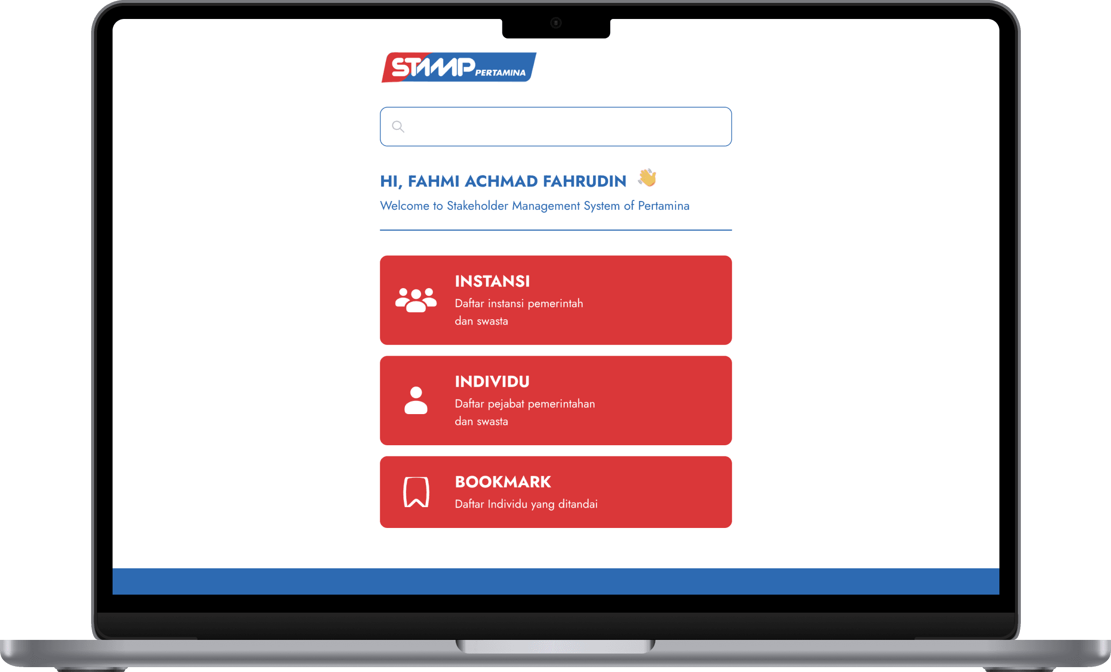 STAMP Pertamina website preview